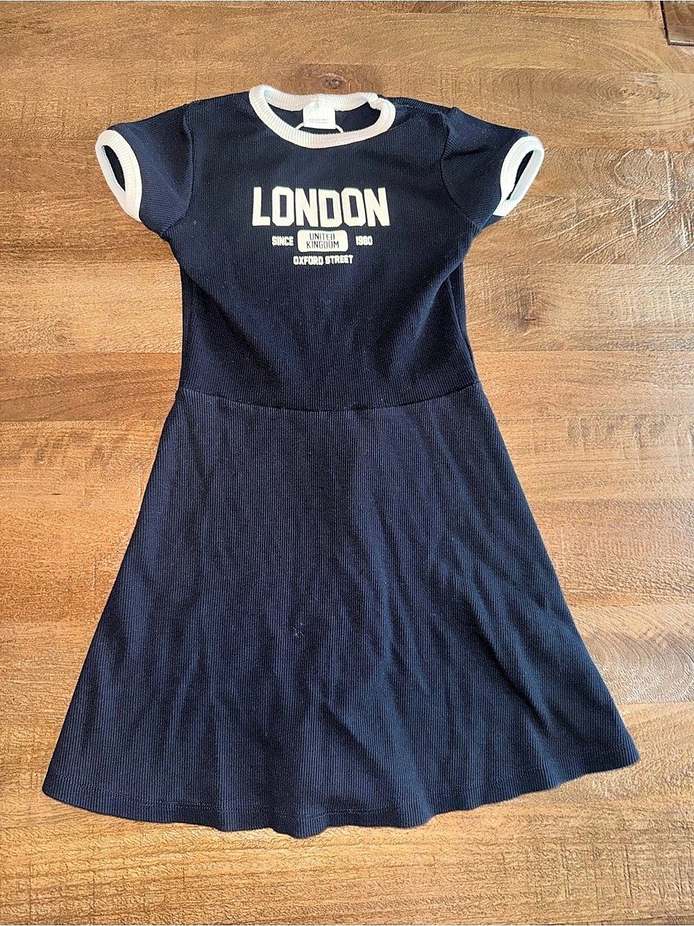 Zara London Oxford Street Ribbed Ringer Skater Dress